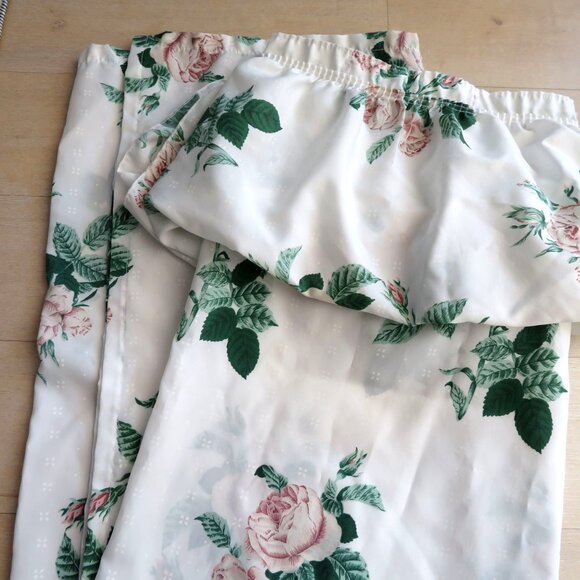 Vintage Swiss Polka Dot Floral Fabric Shower Curtain Blouson Valance by JCP - Picture 2 of 10